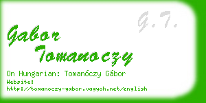 gabor tomanoczy business card